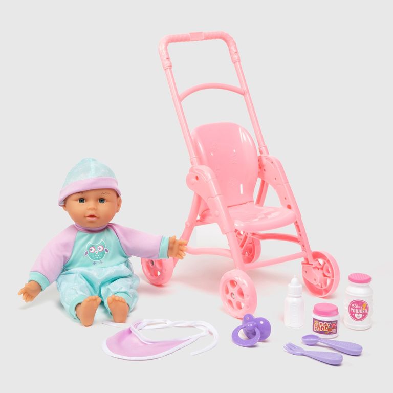 Muñeca con Coche y Accesorios