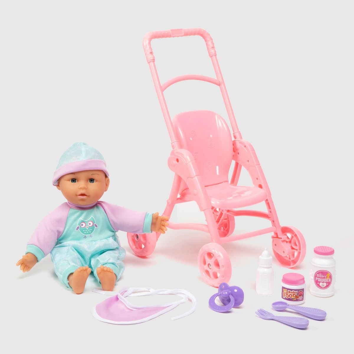 UNEEDA - Muñeca con Coche y Accesorios Uneeda