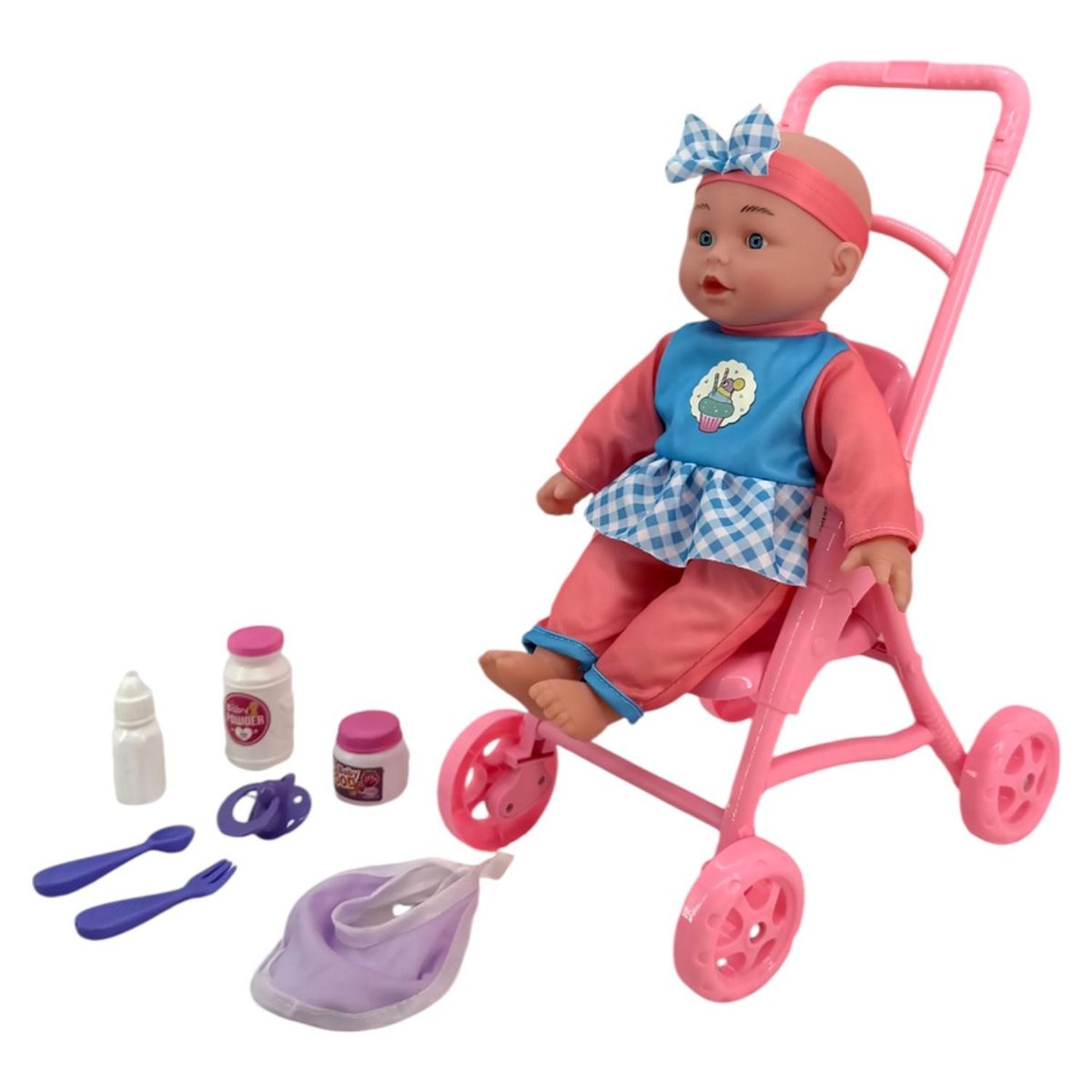 UNEEDA - Muñeca con Coche y Accesorios Uneeda