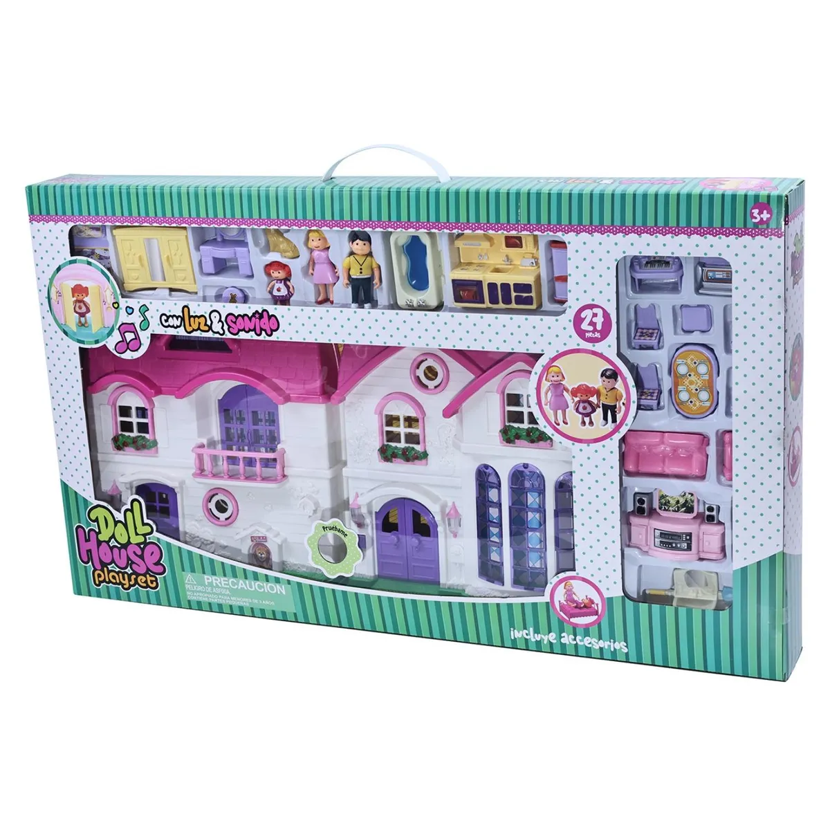 SHUN FENG LONG - Casa de Muñecas con Luz Y Sonido Shun Feng Long