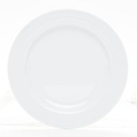 Plato De Postre 21 Cm Porcelana Roulette White Loza