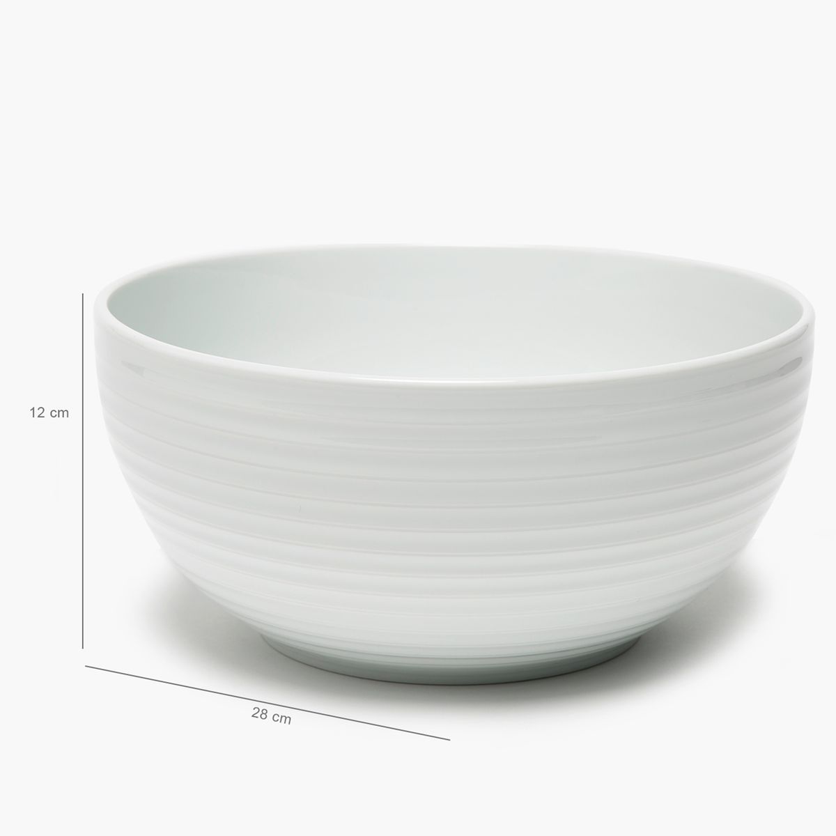 SPAL - Ensaladera 28Cm Porcelana Roulette White Loza Spal