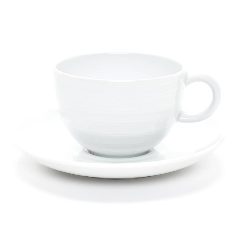 SPAL - Taza De Té + Plato Porcelana Roulette White Loza Spal