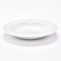 Plato Hondo 23 Cm Porcelana Roulette White Loza