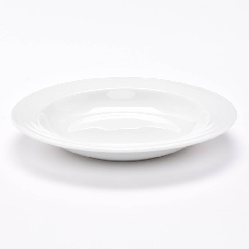 SPAL - Plato Hondo 23 Cm Porcelana Roulette White Loza Spal
