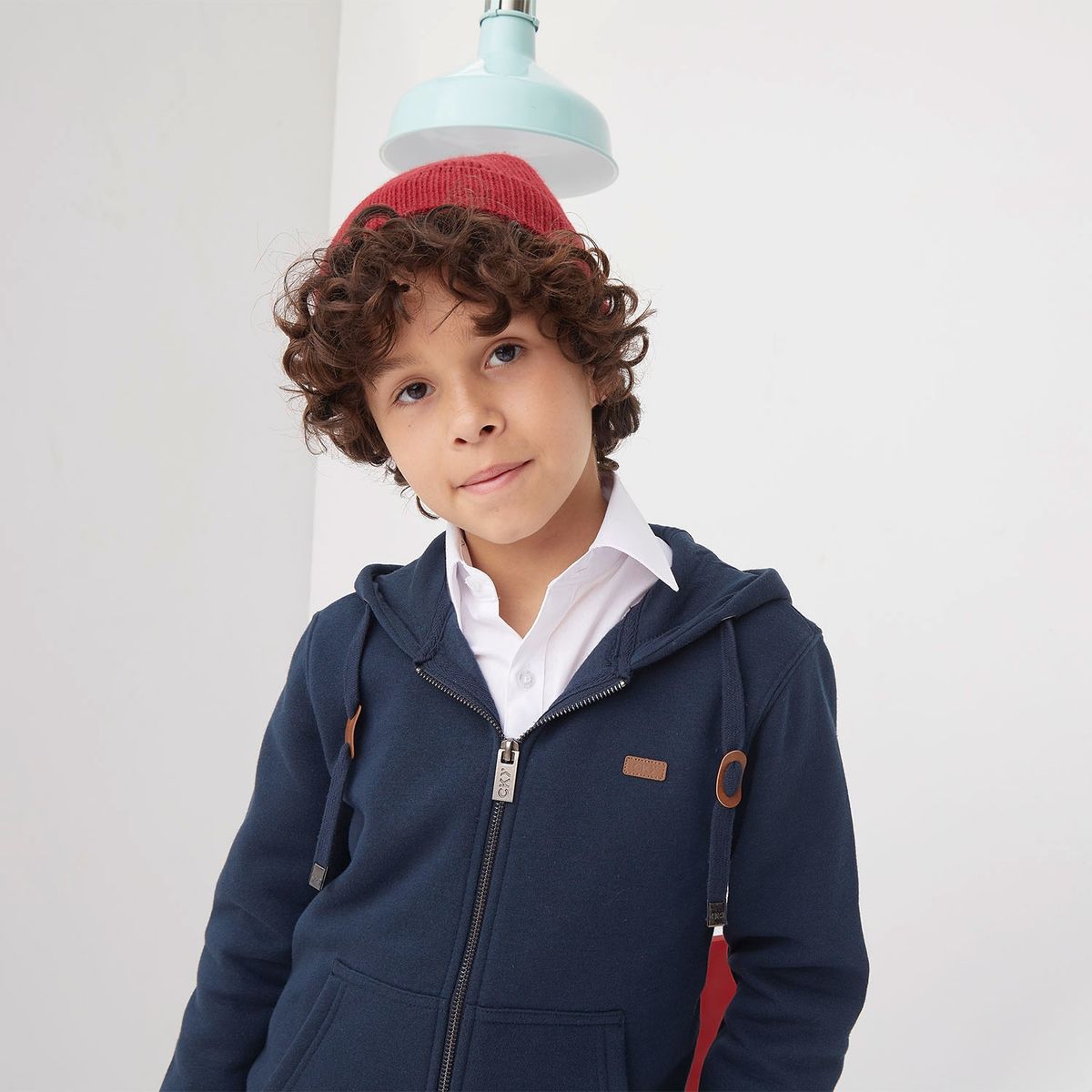 COLLOKY - Colloky Poleron Escolar , 80% Algodón 20% Poliester, Con Gorro , Incluye Etiqueta De Nombre