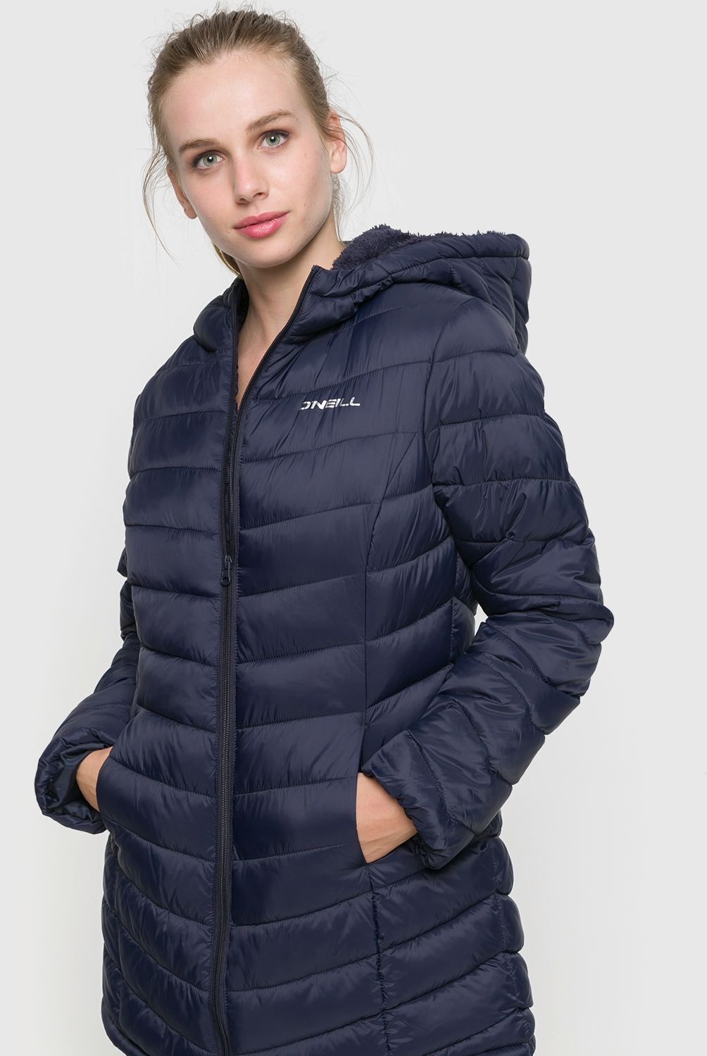 O'NEILL - Parka Escolar Juvenil Larga , 100% Nylon , Cuerpo y Capucha Interior Sherpa ,2 Bolsillos.