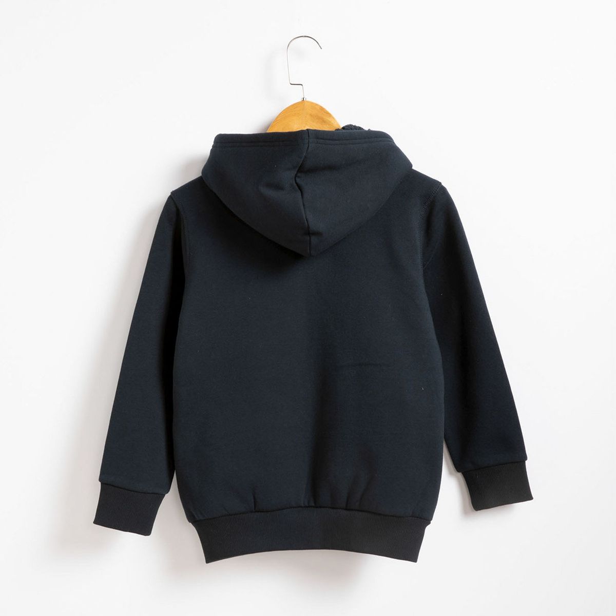 COLLOKY - Colloky Poleron Escolar, 60% Algodón 40% Poliester, Con Gorro , Cuerpo Interior Polar Flecce, Puño Y Pretina Elasticada, 2  Bolsillos Al Costado, Incluye Etiqueta De Nombre