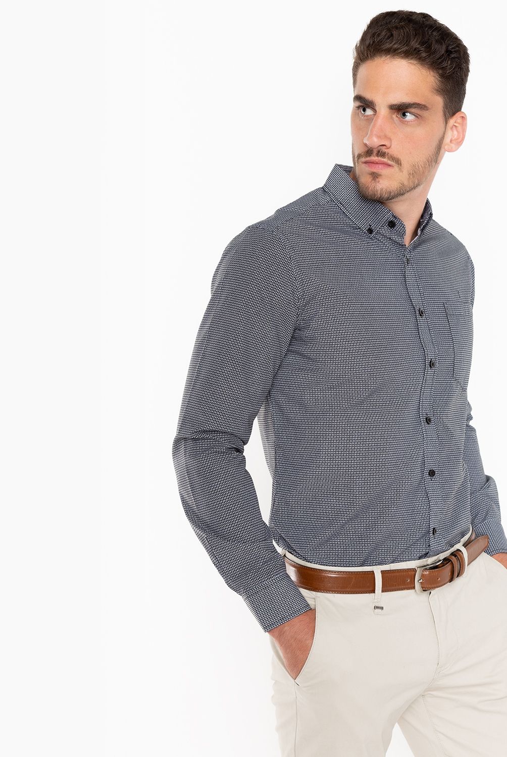 NEWPORT - CAMISA SP ML FA CLP FLECHA