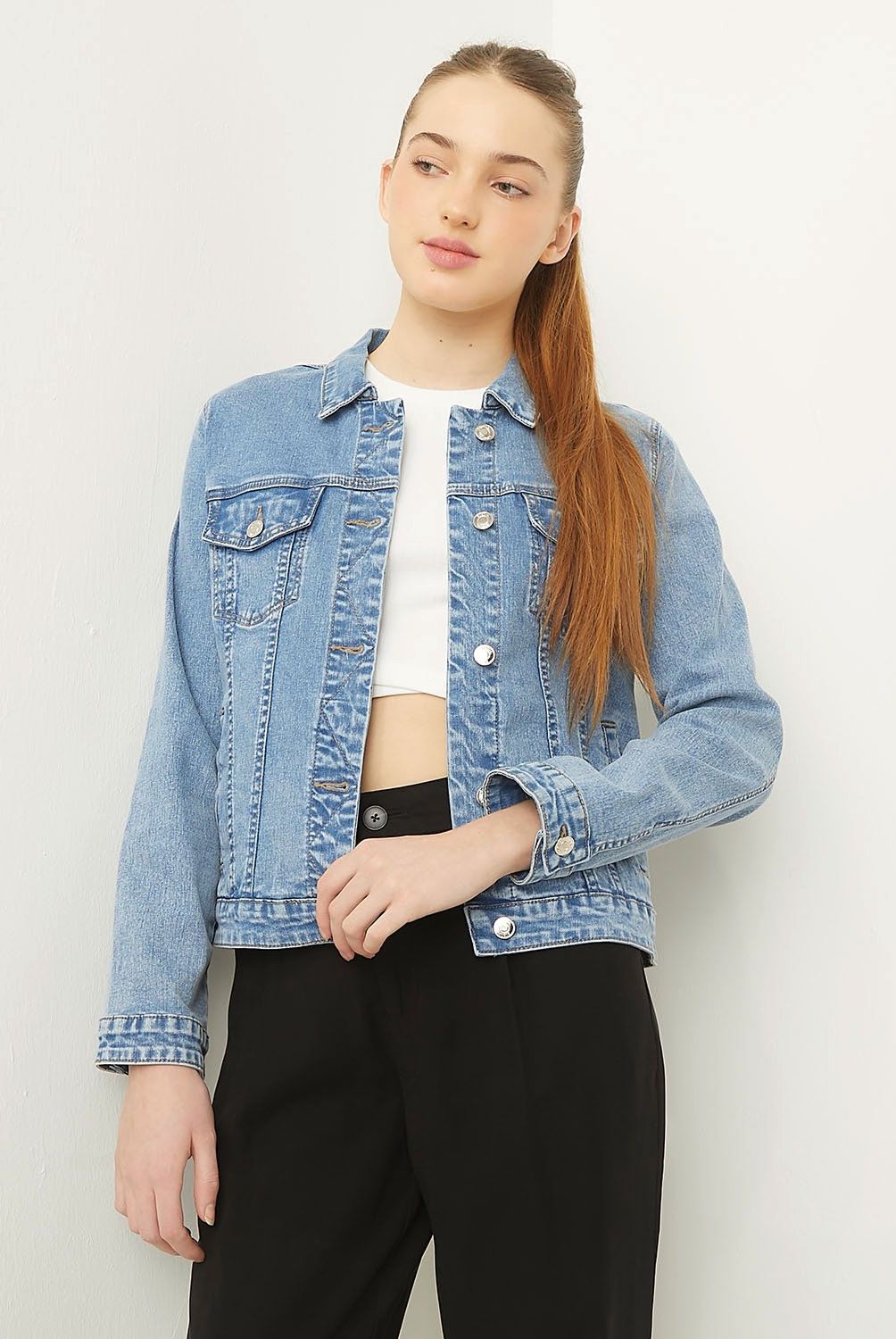 SYBILLA - Chaqueta Jeans Mujer Sybilla Algodón Manga Larga