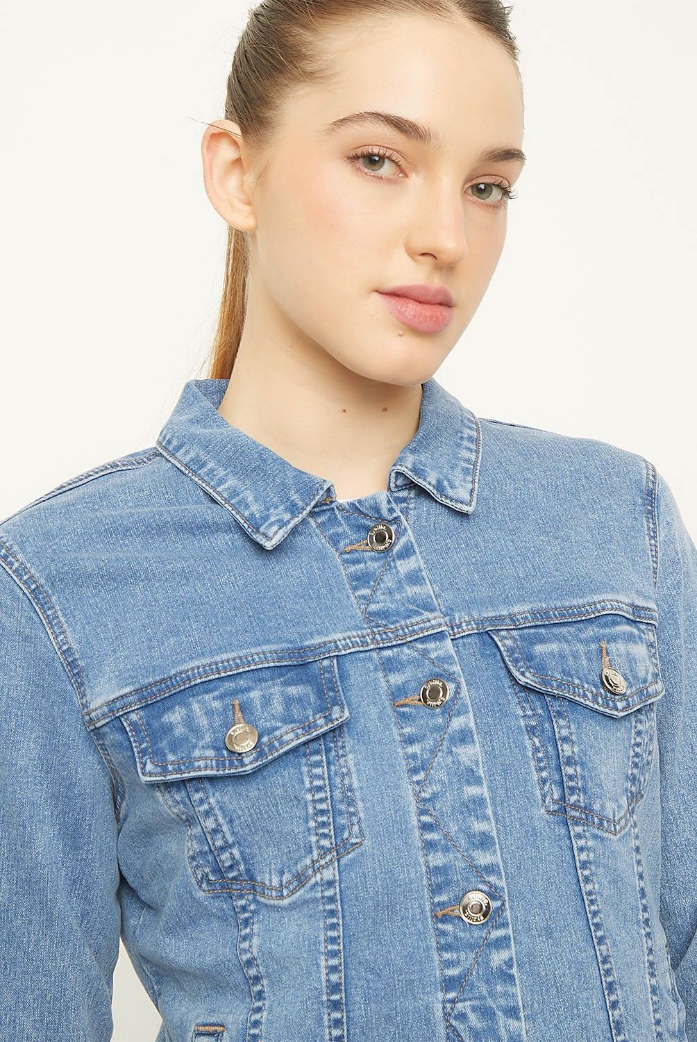 SYBILLA - Chaqueta Jeans Mujer Sybilla Algodón Manga Larga