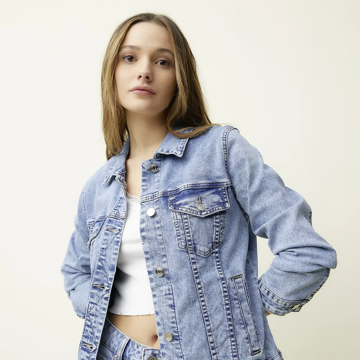 SYBILLA - Chaqueta Jeans Mujer Sybilla