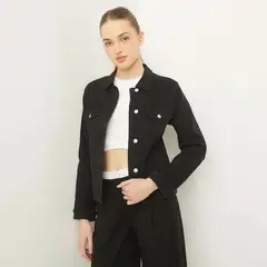 SYBILLA - Chaqueta Jeans Mujer Algodón Manga Larga