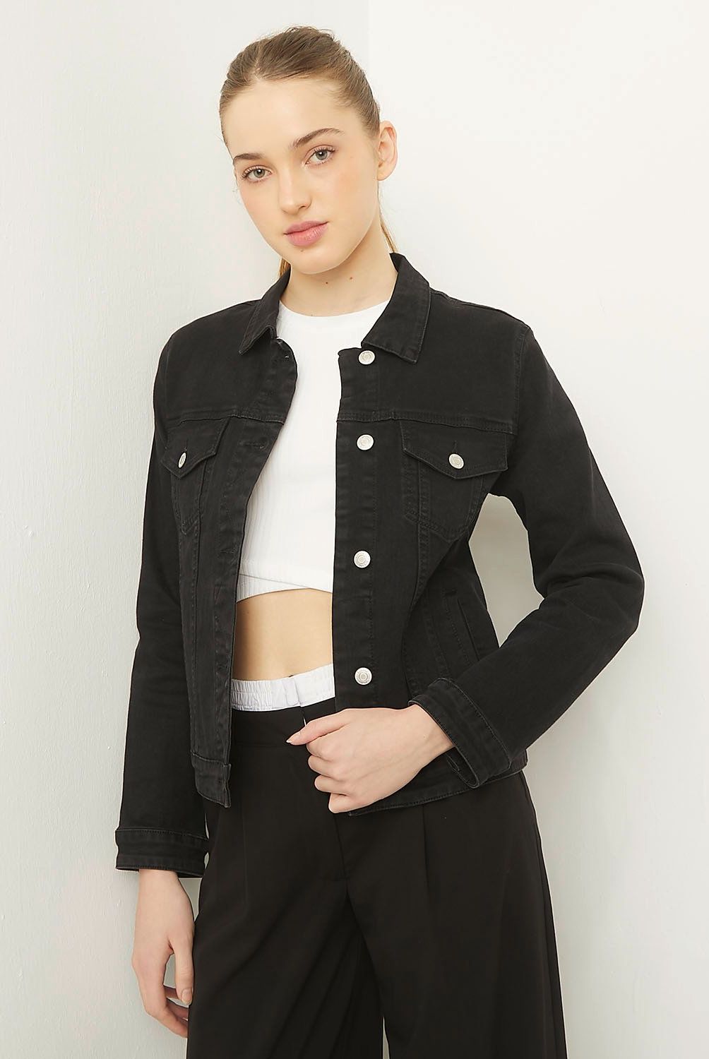 SYBILLA - Chaqueta Jeans Mujer Sybilla Algodón Manga Larga