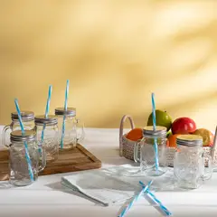MICA - Set 6 Vasos Vidrio 400 ml Jars