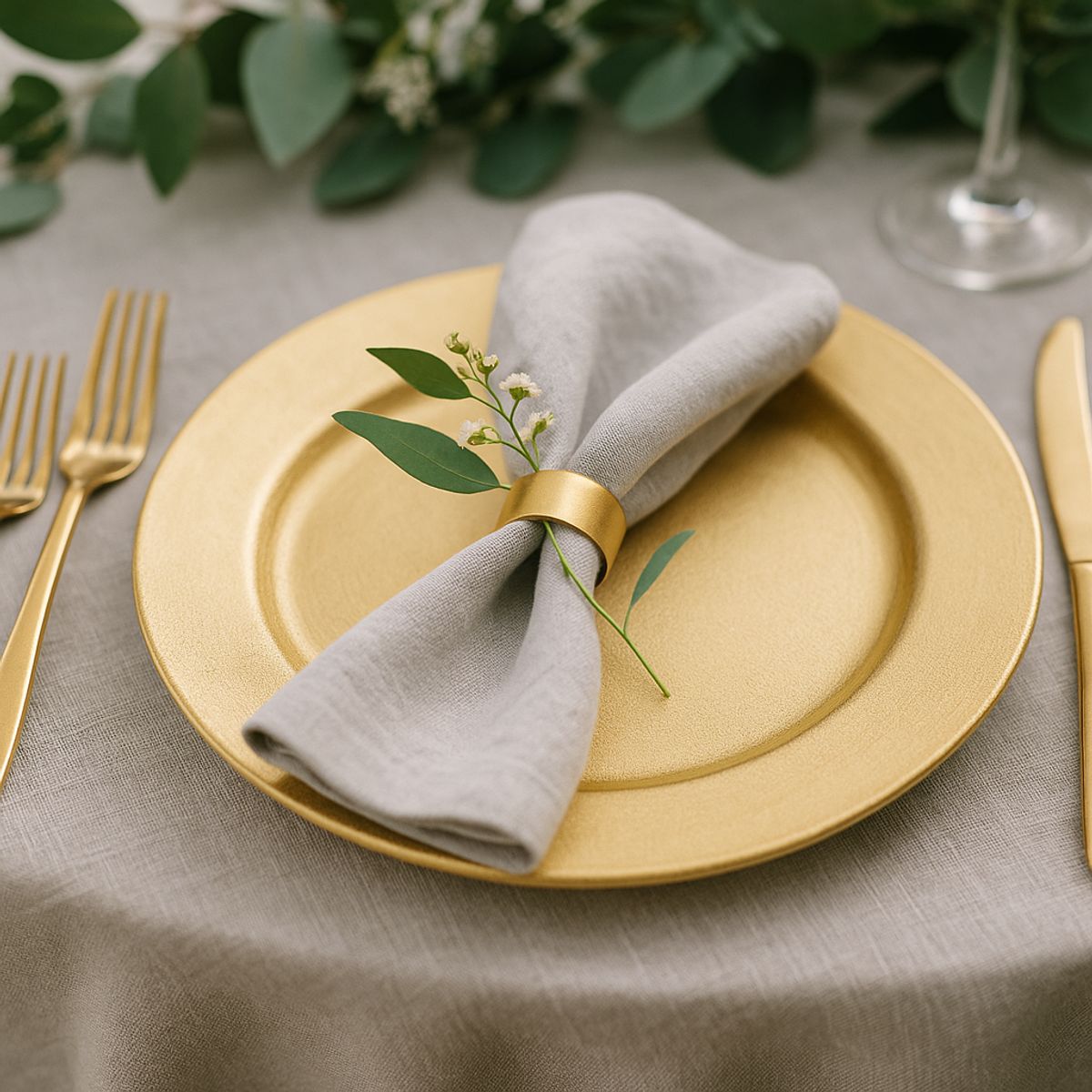 ROBERTA ALLEN - Plato Base Roberta Allen Charger Deco Dorado 32 cm