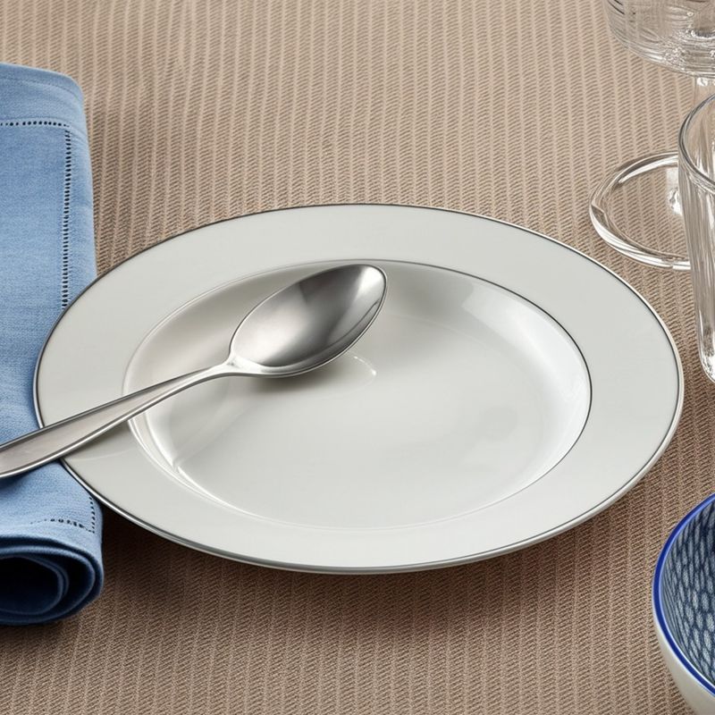 FLORENCIA - Plato Hondo Florencia Silver 22.8 Cm Porcelana Blanco