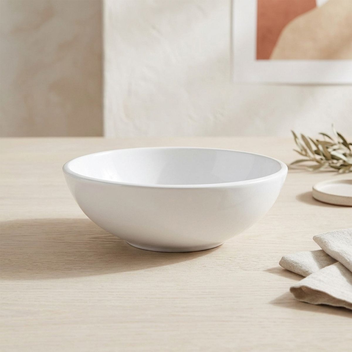 BASEMENT - Bowl Bajo 13,7 Cm Flat Edge Loza Blanca Basement