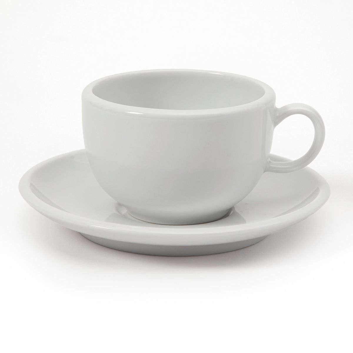 BASEMENT - Set De Taza 100 Ml Con Plato Porcelana Blanca Basement