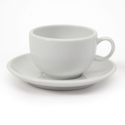 Imagen 2 del producto Set De Taza 100 Ml Con Plato Porcelana Blanca