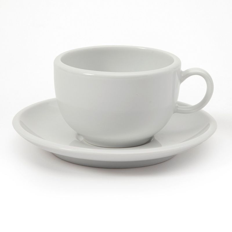 BASEMENT - Set De Taza Y Plato Basement Porcelana Blanca