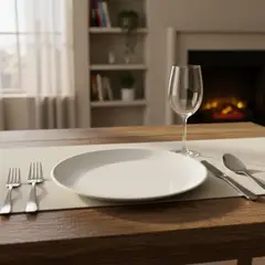 BASEMENT - Plato De Loza Redondo Blanco 27.8 Cm