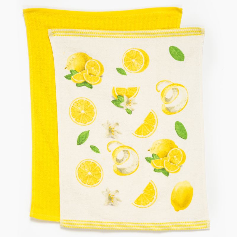 MICA - Set de Paños de Cocina Mica Limones Algodón 2 Unidades