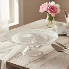 ROBERTA ALLEN - Plato de Torta Vidrio Labrado 30 cm
