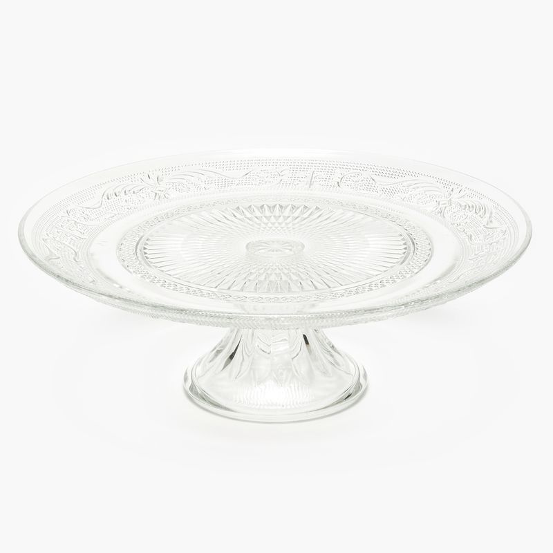 ROBERTA ALLEN - Plato de Torta Vidrio Labrado 30 cm Roberta Allen