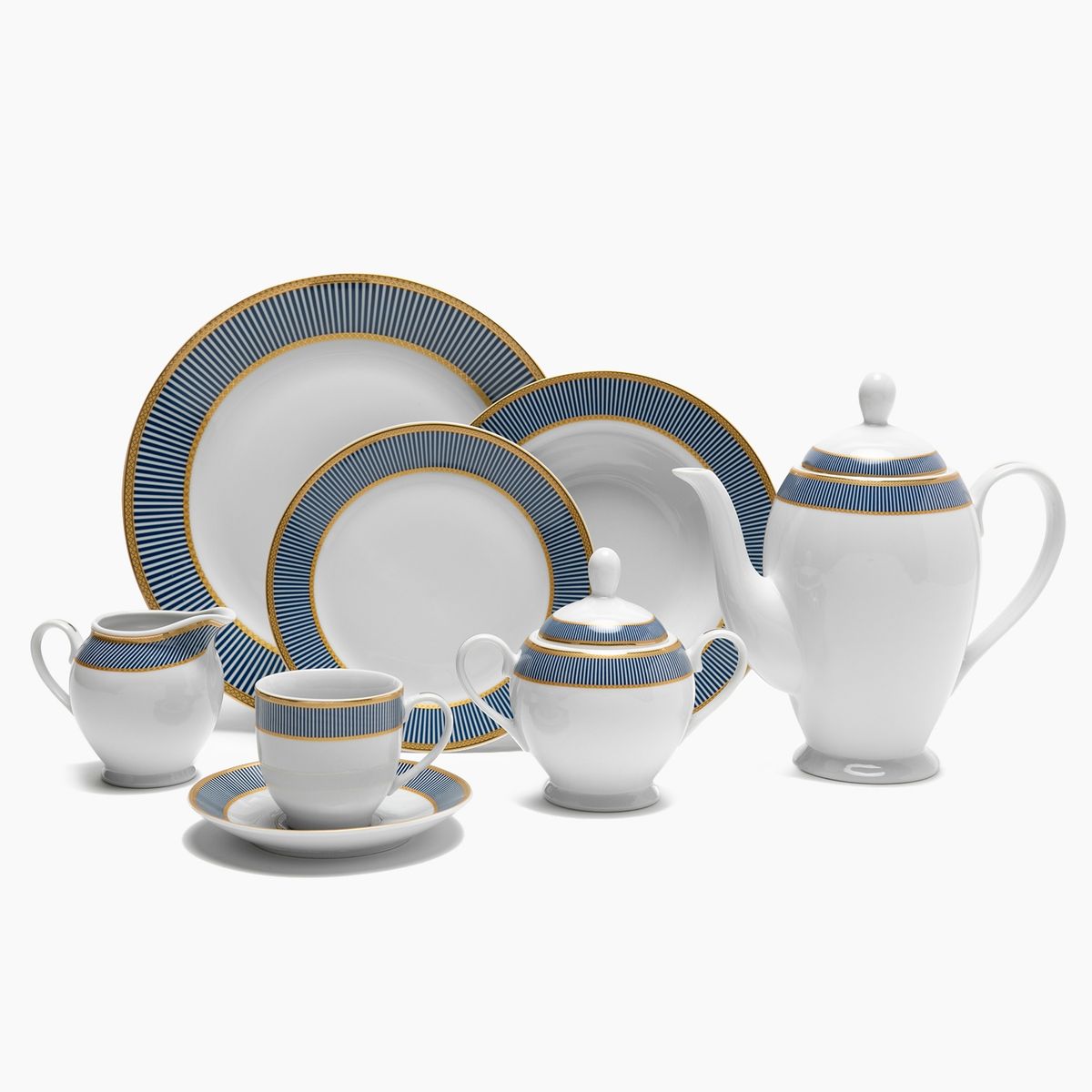 ROBERTA ALLEN - Juego de Loza Vajilla 25 Piezas Megan Porcelana