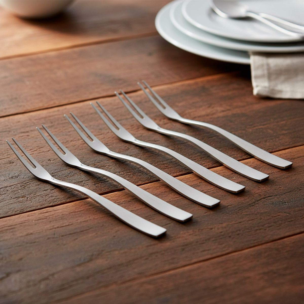 MICA - Set de 6 Tenedores para Aperitivo Mica Classic Acero Inoxidable