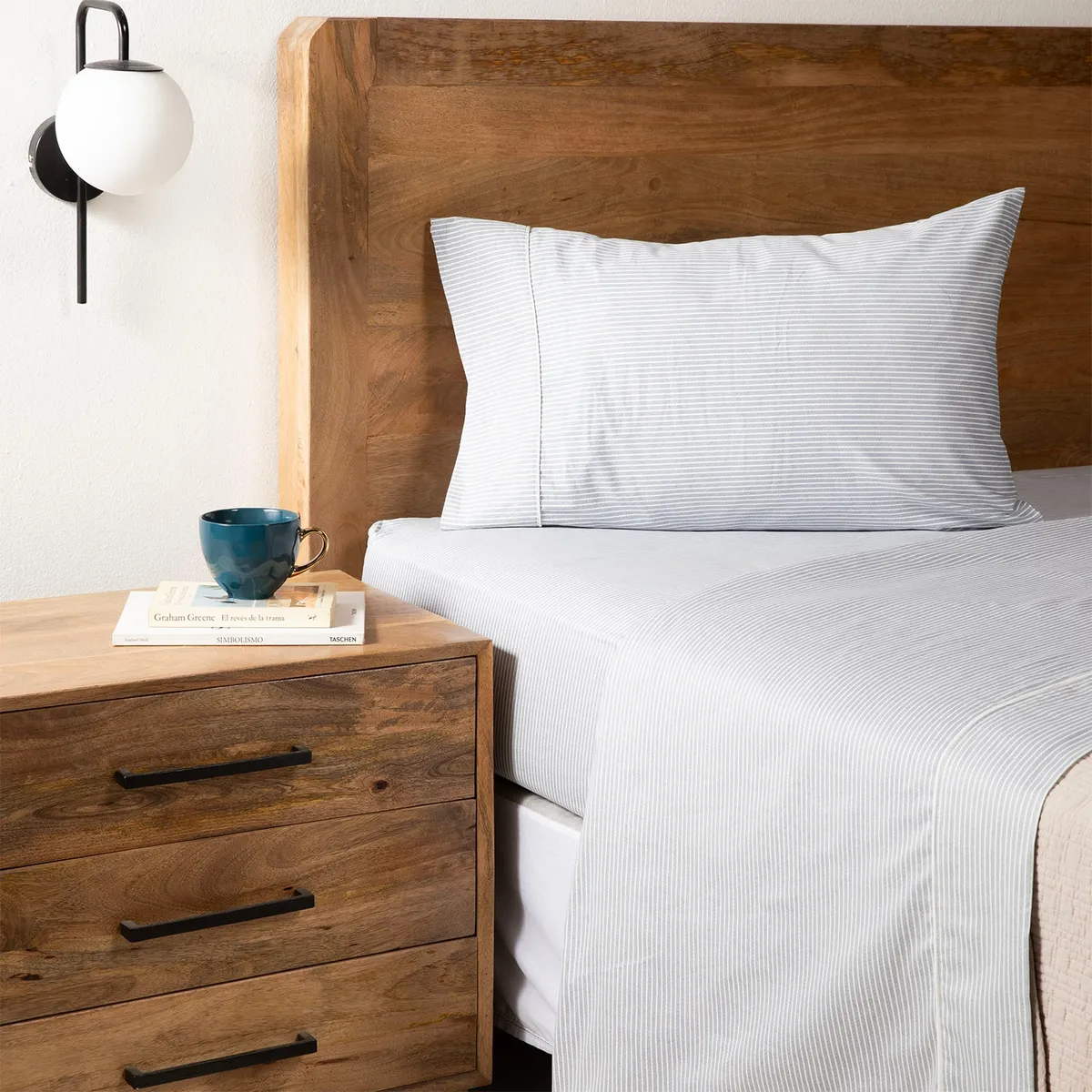 BASEMENT HOME - Juego De Sábanas 200 Hilos 100% Algodón Basement Home