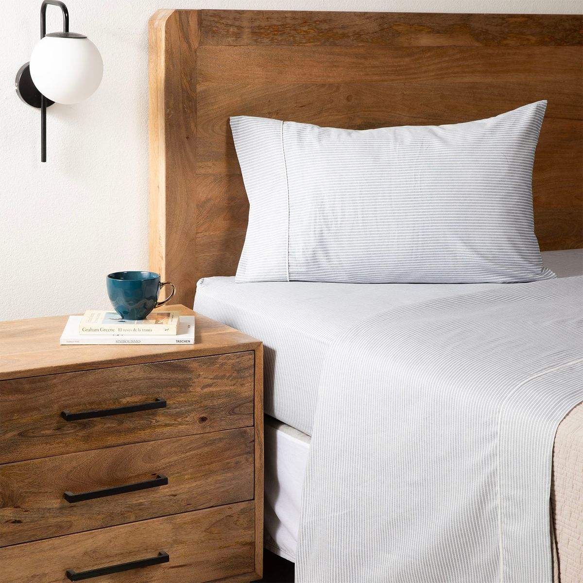 BASEMENT HOME - Juego De Sábanas 200 Hilos 100% Algodón Basement Home