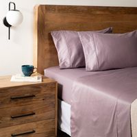 Juego De Sábanas Algodón 300 Hilos Liso