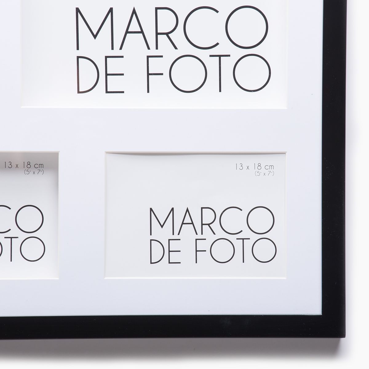 MICA - Marco de Foto Negro 8 Fotos