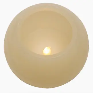 MICA - Vela Decorativa Led Básica Bola 8X10 Cm