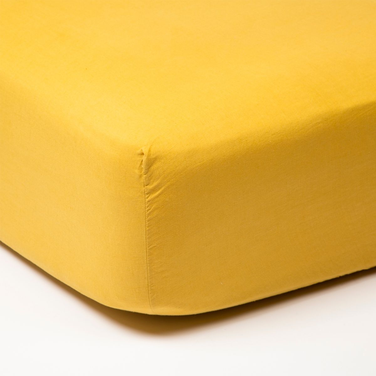 BASEMENT HOME - Sábana Bajera 100% Lino Mostaza