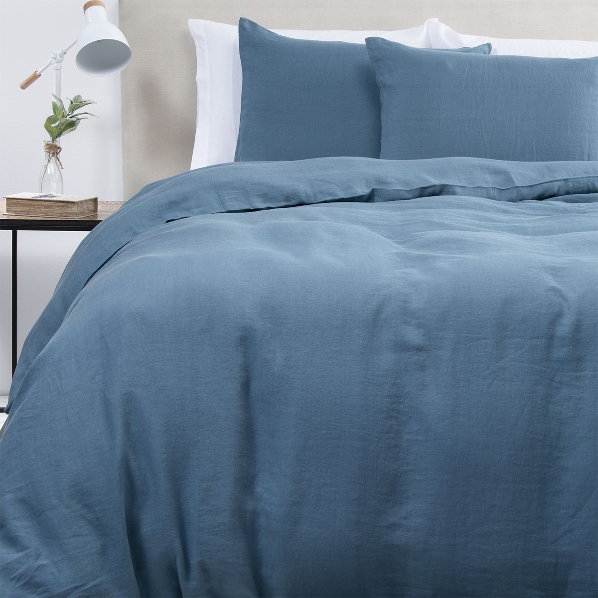 BASEMENT HOME - Funda de Plumón 100% Lino Petróleo