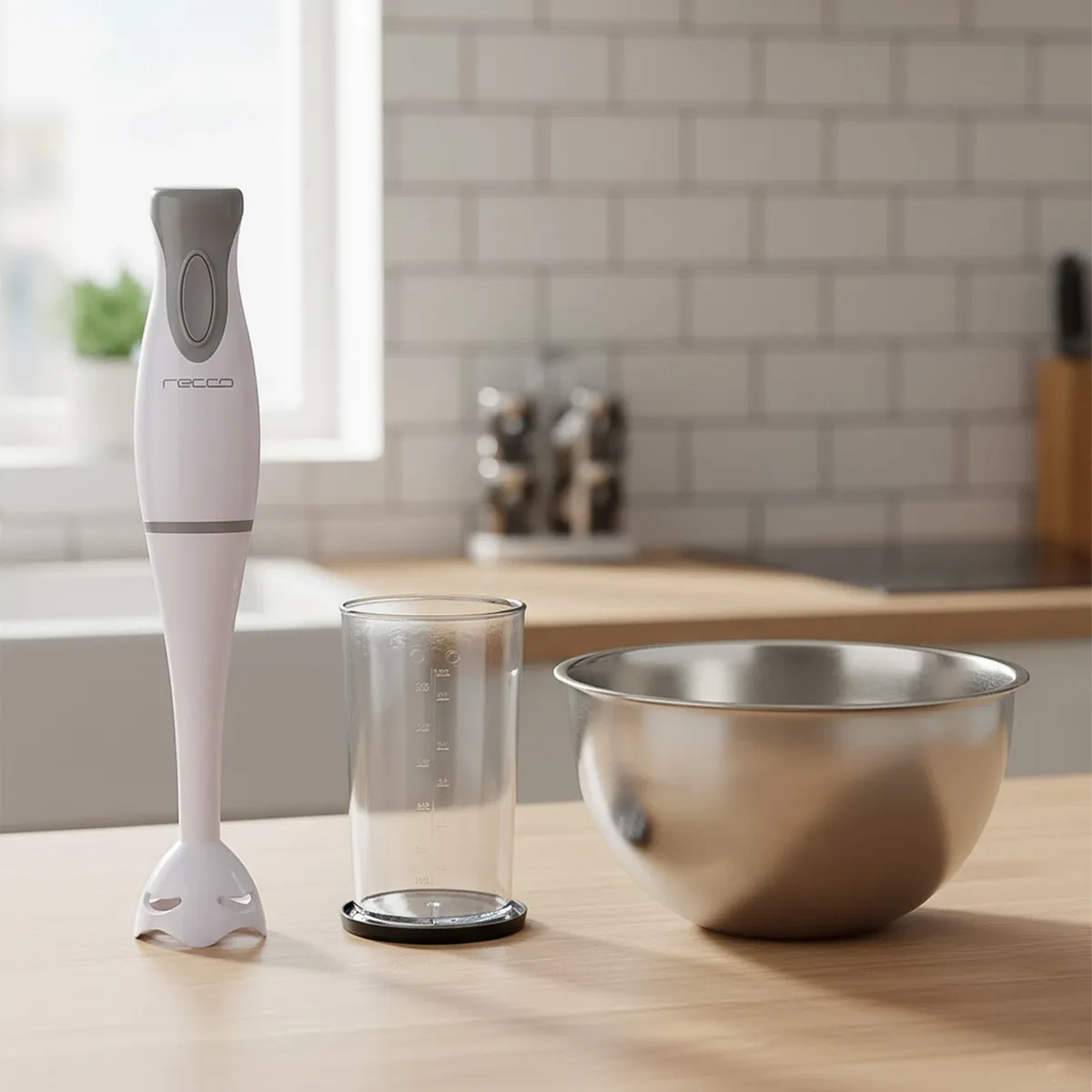 RECCO - Minipimer Con Vaso 0.6 Litros 200W Recco