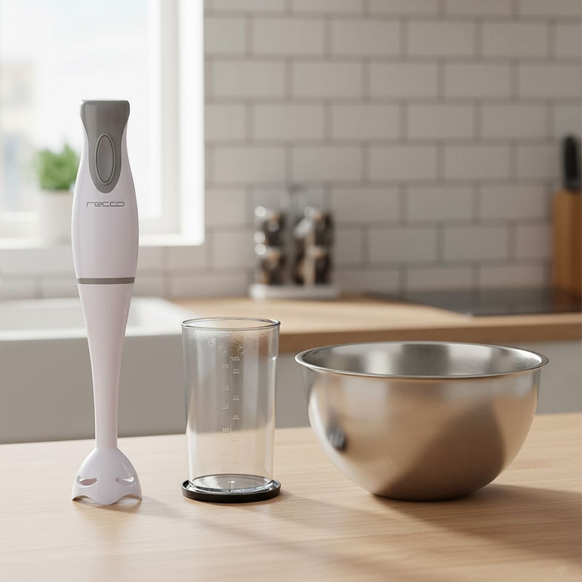 RECCO - Minipimer Con Vaso 0.6 Litros 200W Recco