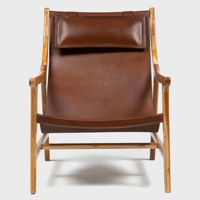 Imagen 2 del producto Poltrona De Cuero New Safari Estilo Moderno Marrón