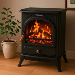RECCO - Estufa Eléctrica ND-187H Tipo Chimenea 1800W