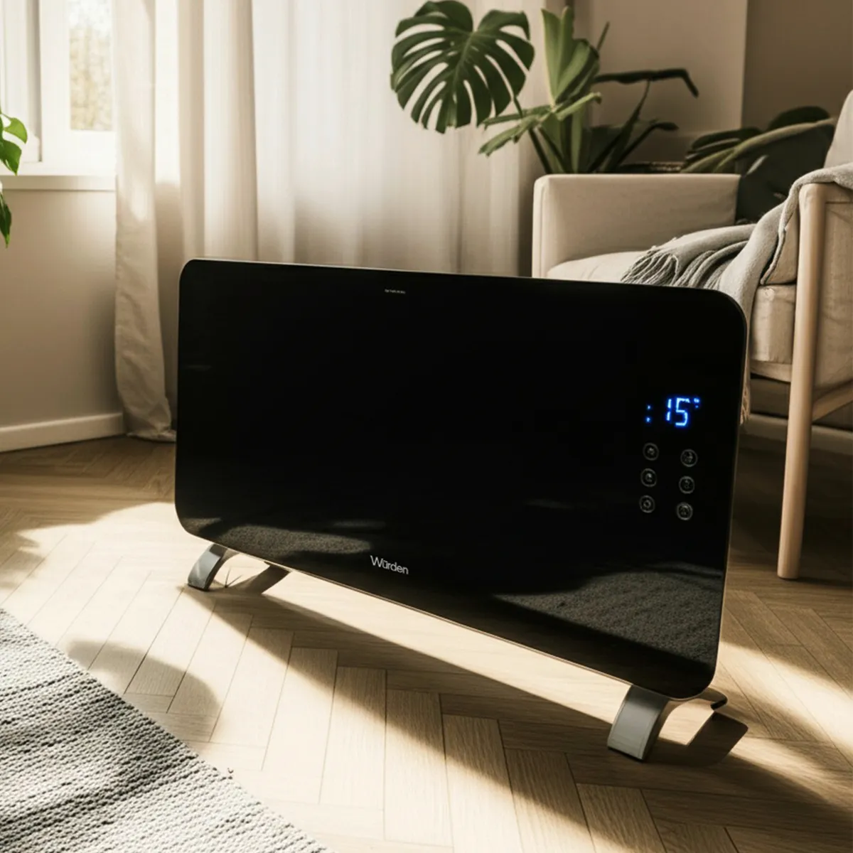 WURDEN - Estufa Panel Convector Wurden PN1500GLF 1500W Vidrio Templado