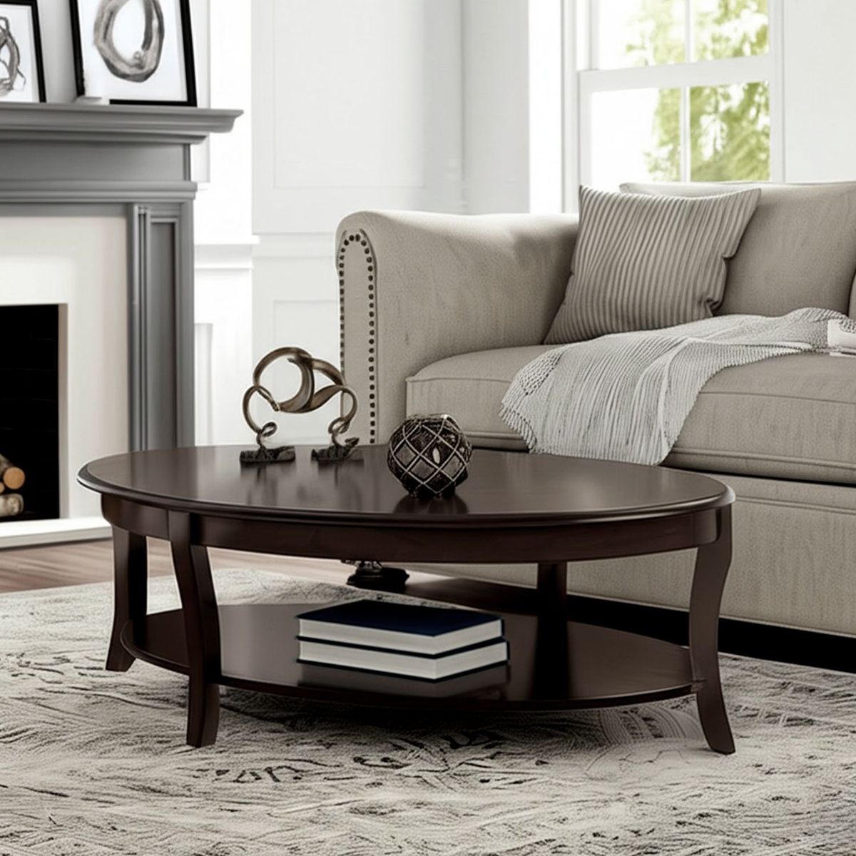 ROBERTA ALLEN - Mesa De Centro Davenport Ovalada  Roberta Allen