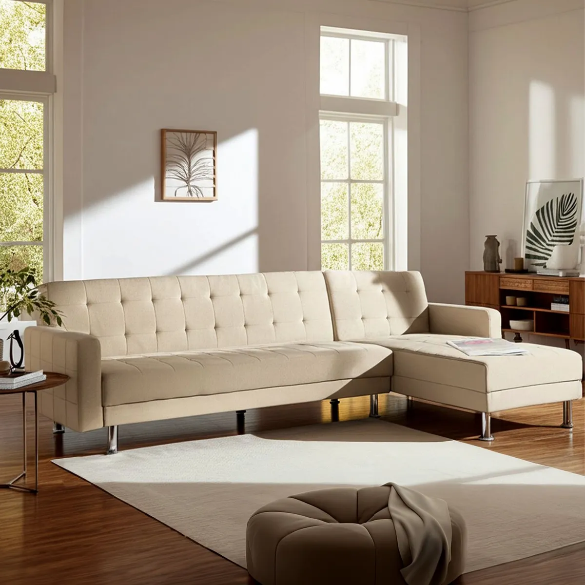 MICA - Sofá Futón Cama Intercambiable Joyce 3 Cuerpos Mica