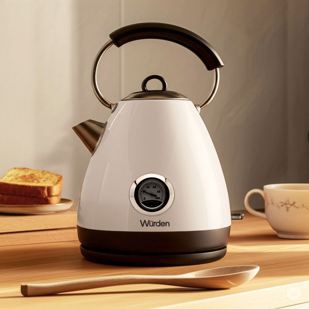 WURDEN - Hervidor Eléctrico Wurden Retro Acero Inoxidable 1.7 L