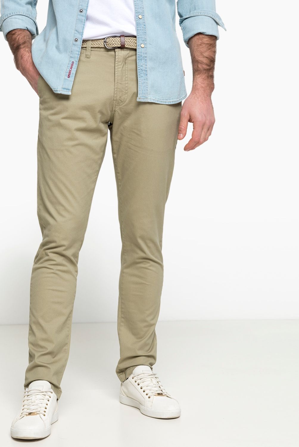 BASEMENT - Pantalón Casual Slim Fit