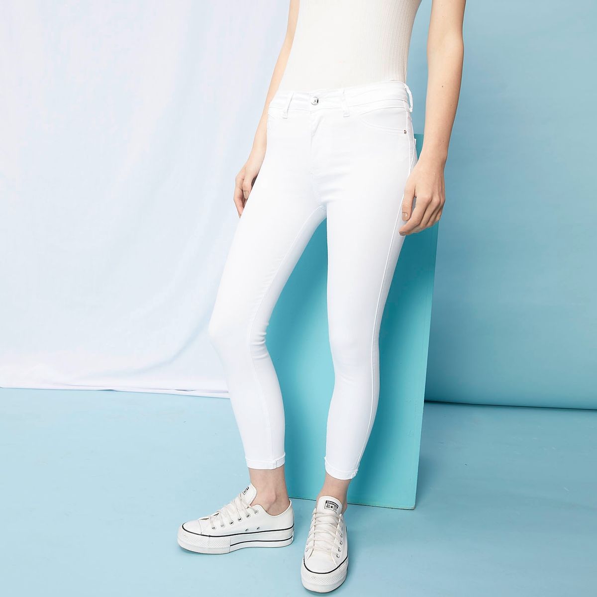 SYBILLA - Jeans Skinny Push Up Tiro Alto Mujer Sybilla