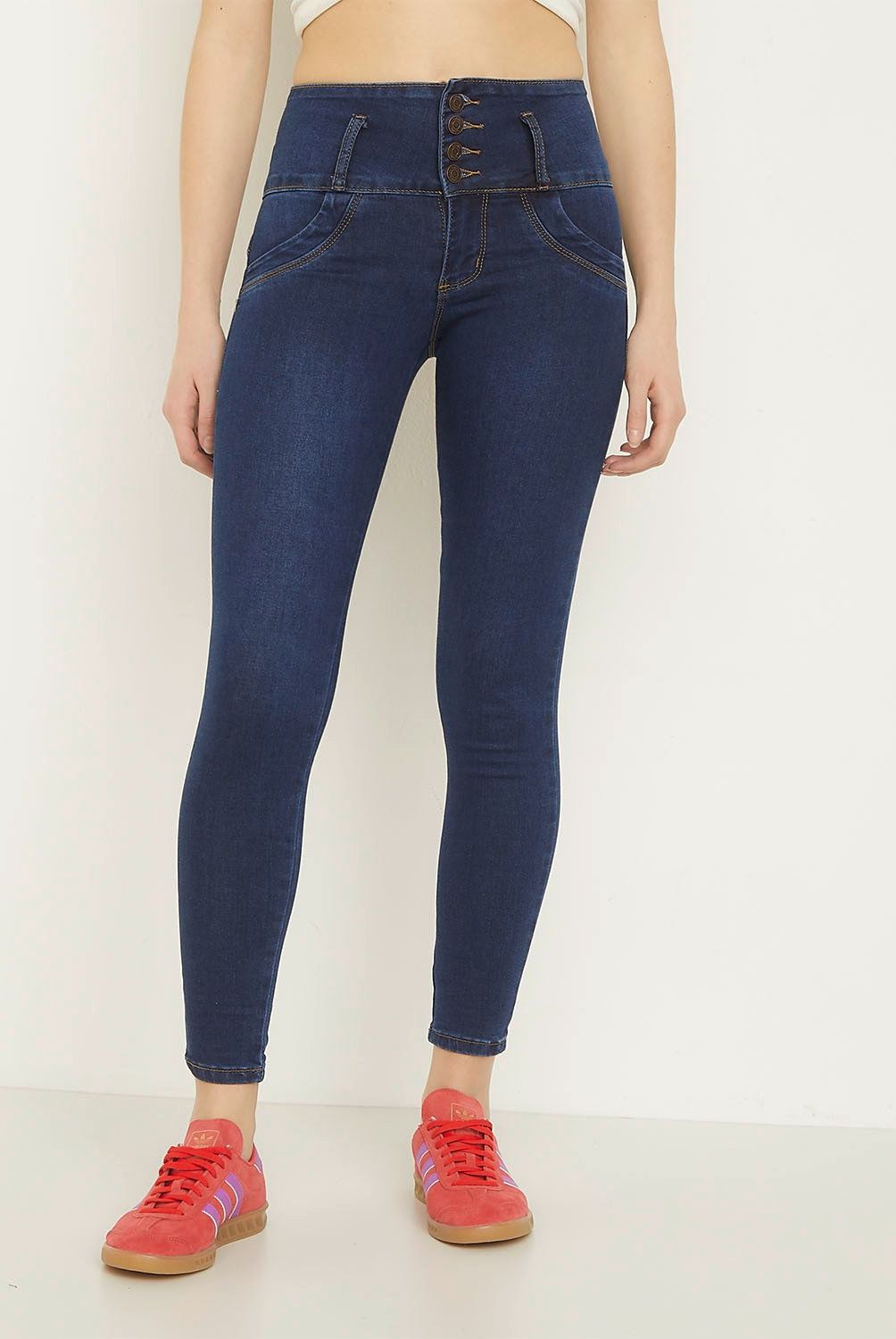 SYBILLA - Jeans Skinny Push Up Tiro Alto Mujer Sybilla