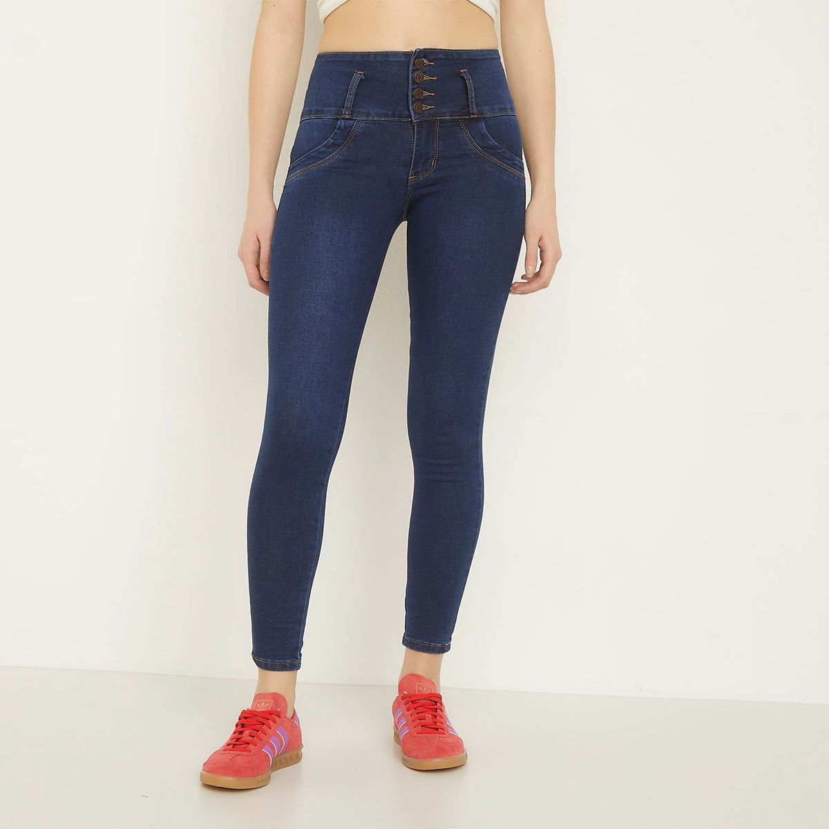 SYBILLA - Jeans Skinny Push Up Tiro Alto Mujer Sybilla